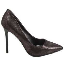 Tacchi alti da donna in grafite AT-0596-L Spear nero multicolore