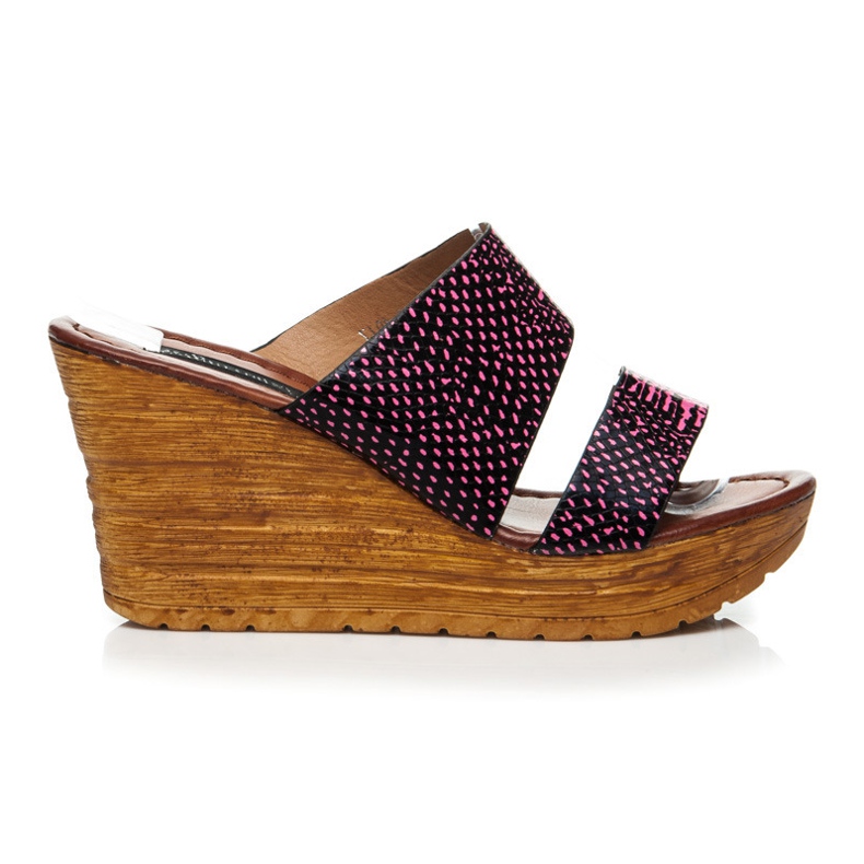 Sergio Todzi Sandali con zeppa nero rosa