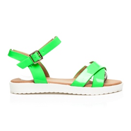 Best Shoes Sandali laccati verde