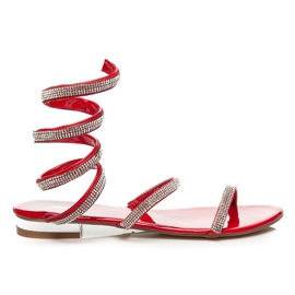 Seastar Sandali a spirale di design rosso