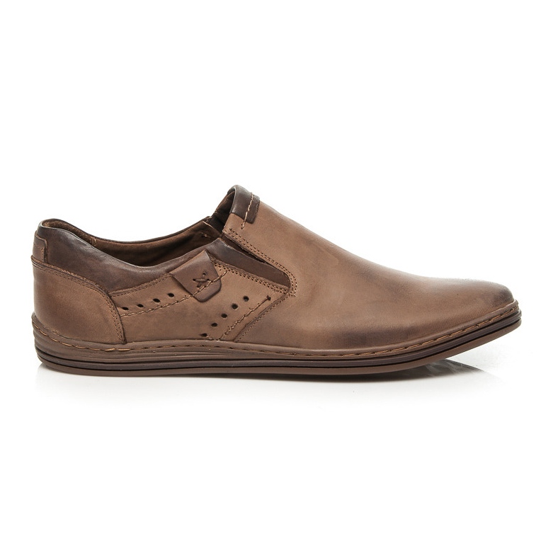 Polbut Scarpe in pelle da infilare marrone