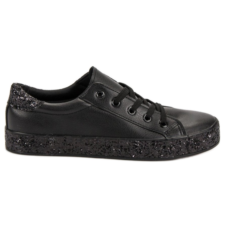 Sneakers Con Suola Glitter nero