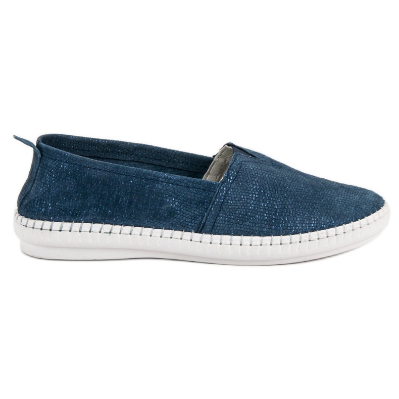 Filippo Slip in pelle blu
