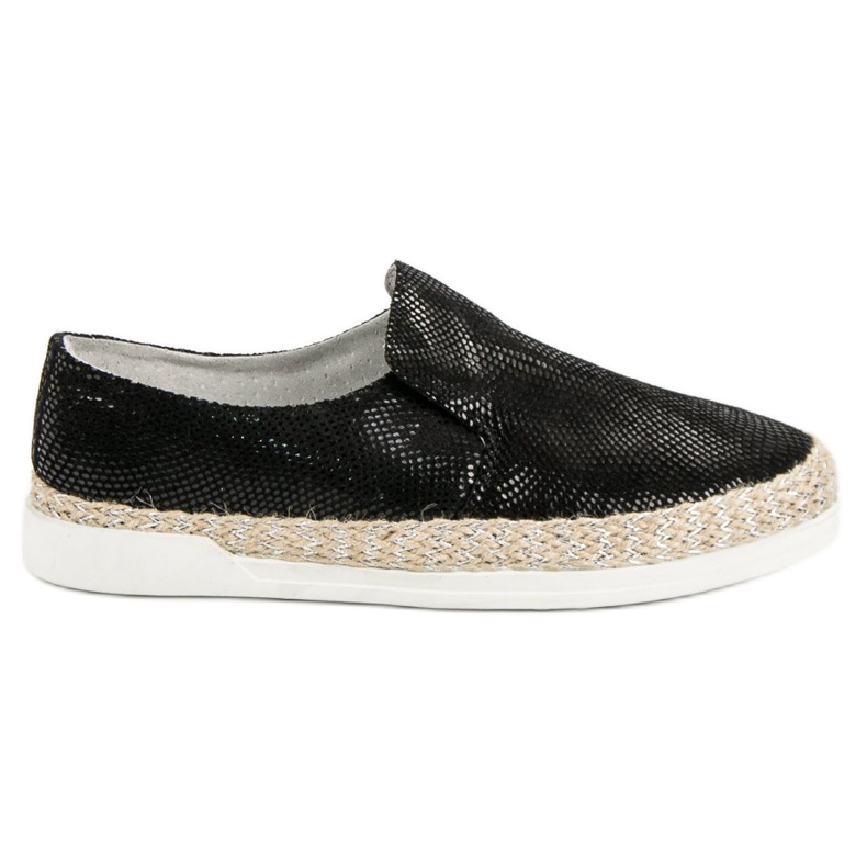 Filippo Espadrillas in pelle nera nero