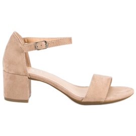 Filippo Sandali beige con tacco alto