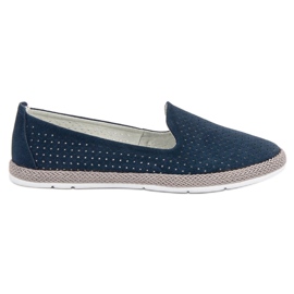 Filippo Signori traforati in pelle blu