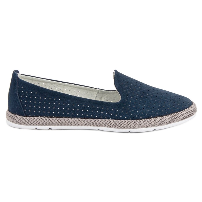 Filippo Signori traforati in pelle blu