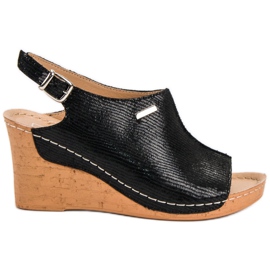 Filippo Sandali con zeppa leggera nero