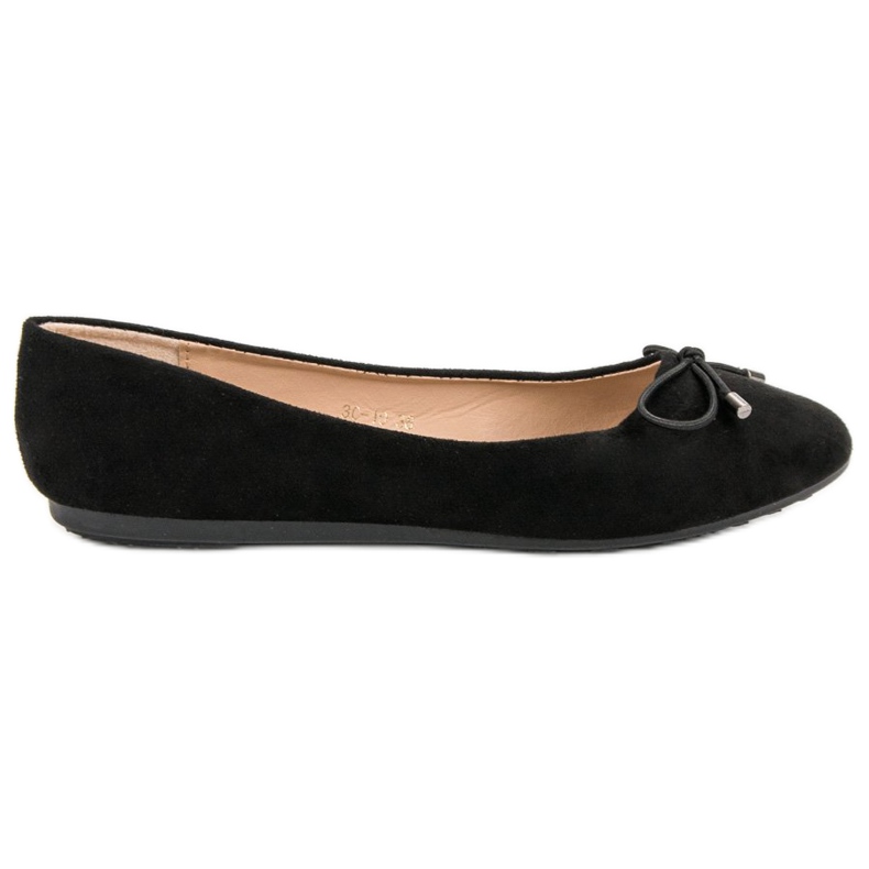 Ballerine Scamosciate Con Fiocco nero