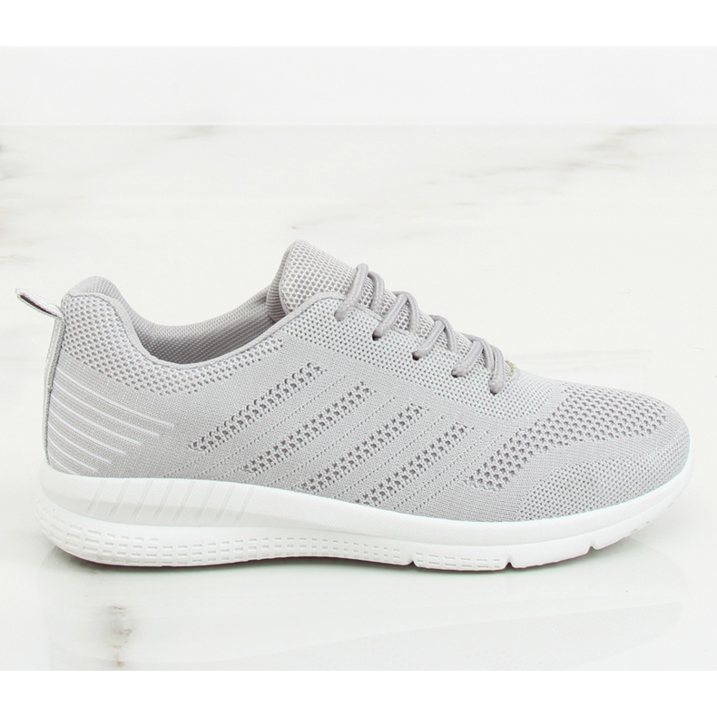 BOK-1181 Scarpe sportive grigio argento