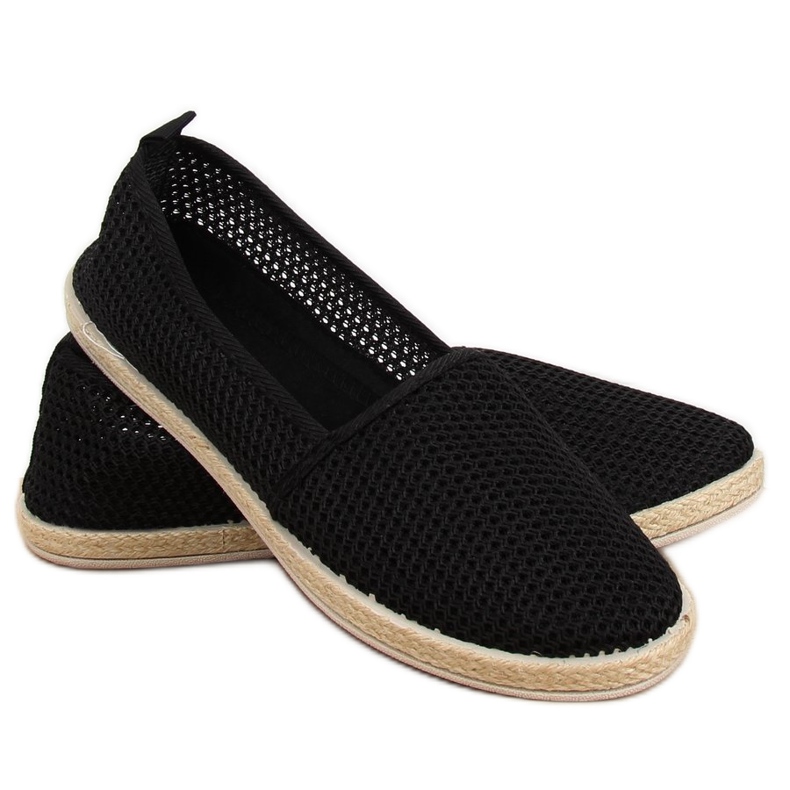 Espadrillas in rete nera JX1029 Black nero