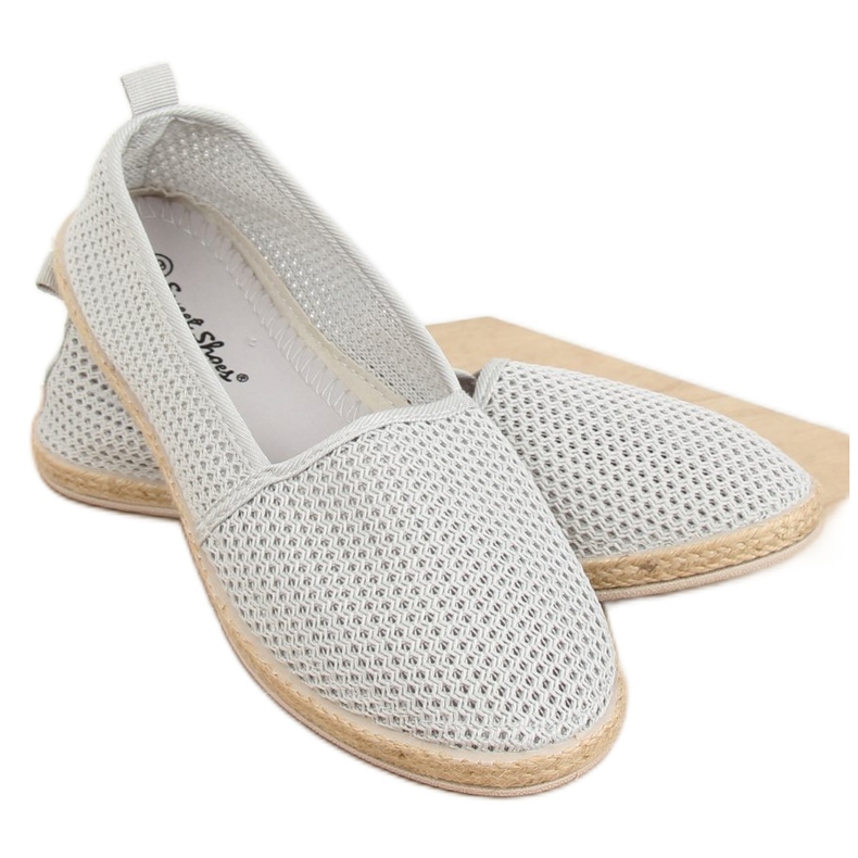 Espadrillas in rete grigia JX1029 Grey grigio