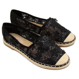 Espadrillas nere in pizzo MB188-225 Black nero
