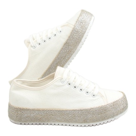 Sneakers espadrillas bianche R-365 White bianca