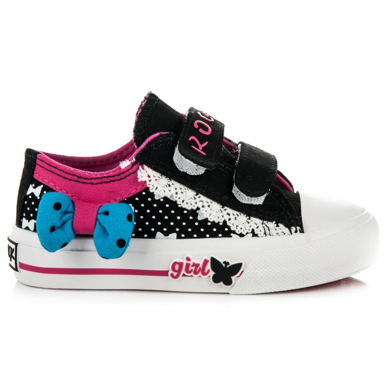 Rock And Joy Sneakers in velluto da bambina nero