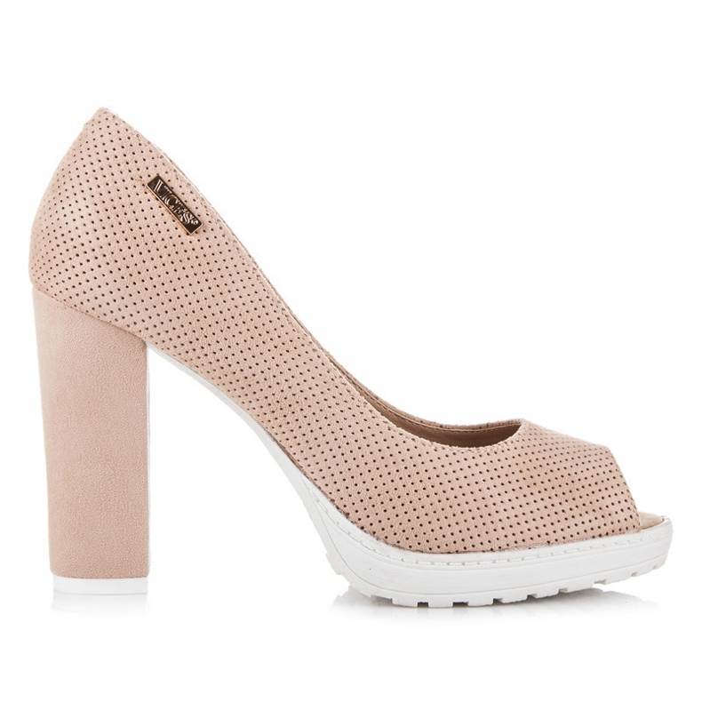Vices Décolleté aperte in pelle scamosciata marrone