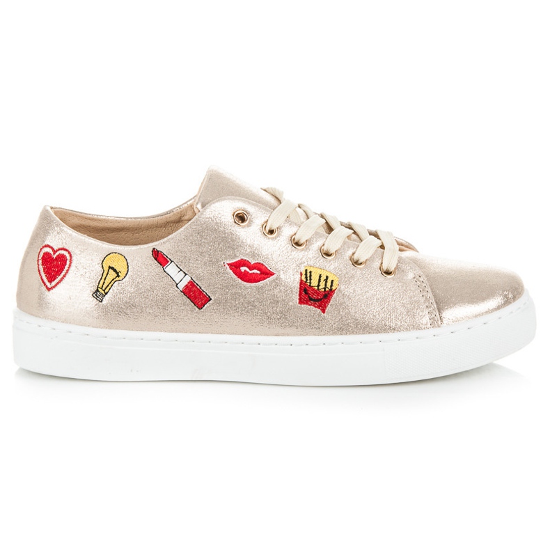 Sneakers Dorate Con Toppe d'oro