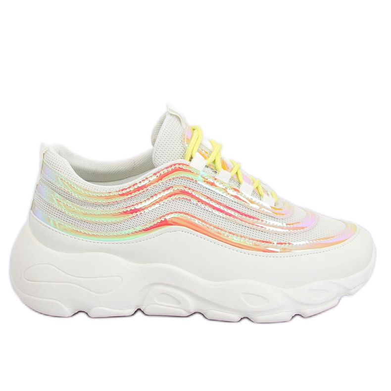 LA52P Scarpe sportive gialle bianche e gialle bianco multicolore