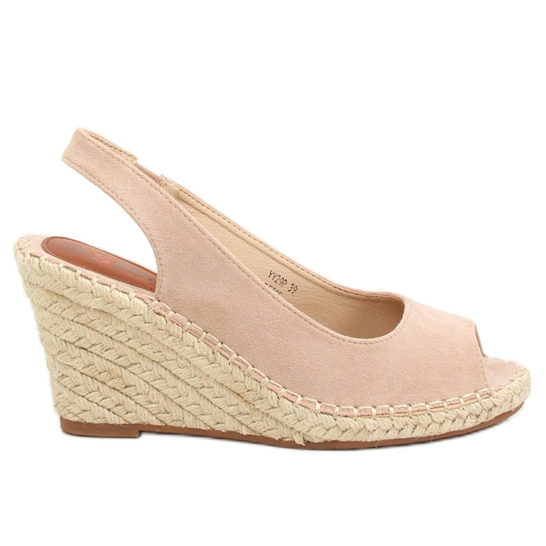 Espadrillas su zeppa beige YY29P Beige