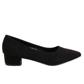 Nero Décolleté tacco basso nero CC205P Nero
