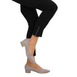 Grigio Décolleté tacco basso grigio CC205P Grigio