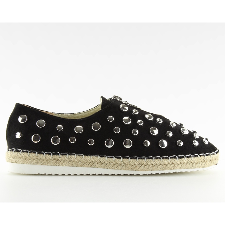 Espadrillas con borchie nere 9039-28 Nero II-GAT