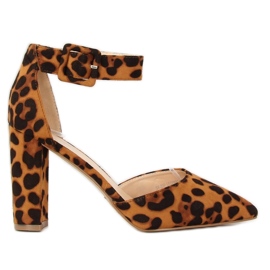 Décolleté sul leopardo SY33P Leopard post marrone