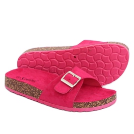 Camoscio fucsia CK61P Pantofole fucsia rosa