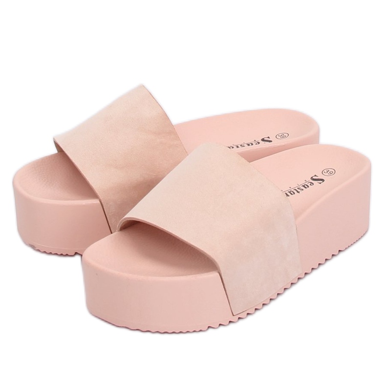 Rosa CK76P Pantofole rosa con suola alta