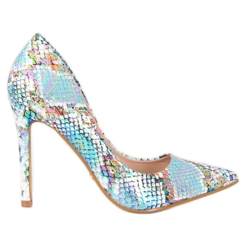 Borchie blu pelle di serpente NF-42P Blue multicolore