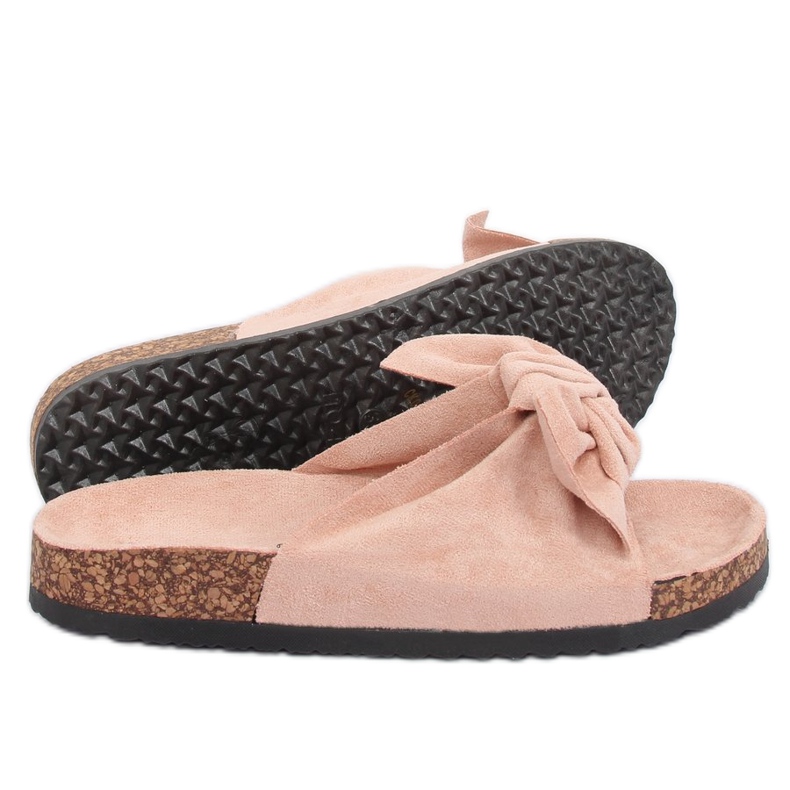 Rosa CK02P Pantofole in camoscio rosa