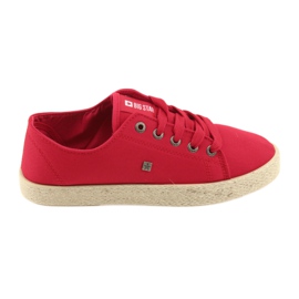 Ballerine espadrillas scarpe da donna rosse Big star 274424 rosso