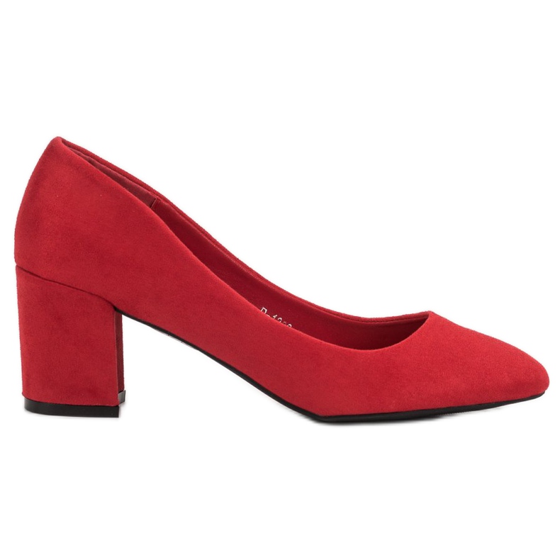 Ideal Shoes Pompe rosse su un pilastro rosso