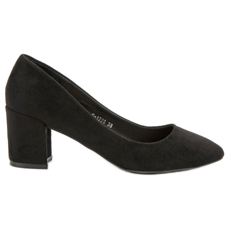 Ideal Shoes Pompe nere su un pilastro nero