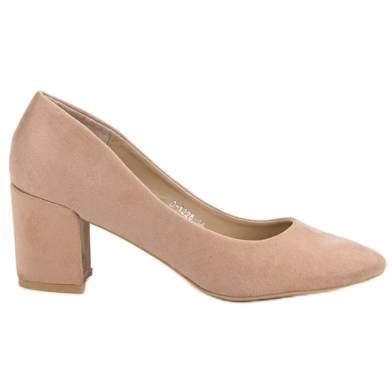 Ideal Shoes Décolleté beige su un pilastro