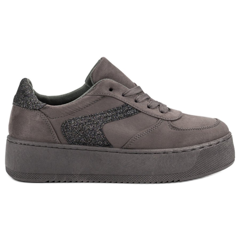 Scarpe sportive in pelle scamosciata grigio