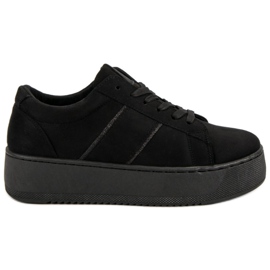 Scarpe sportive in pelle scamosciata nero