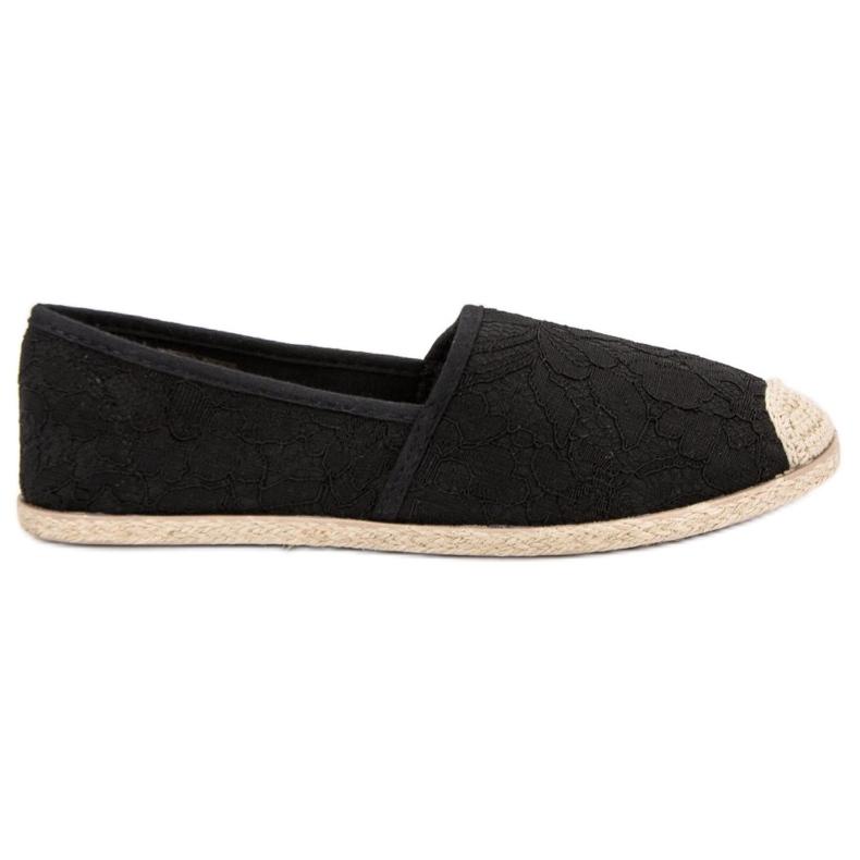 Espadrillas di pizzo nero