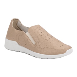 Queen Bee Scarpe da ginnastica leggere slip-on marrone