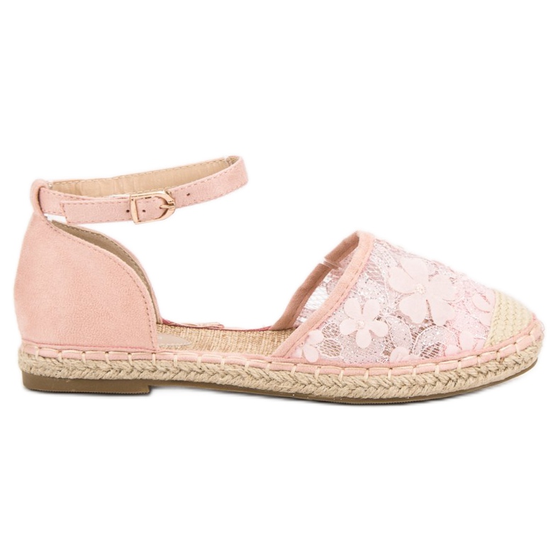 Nio Nio Espadrillas di pizzo rosa