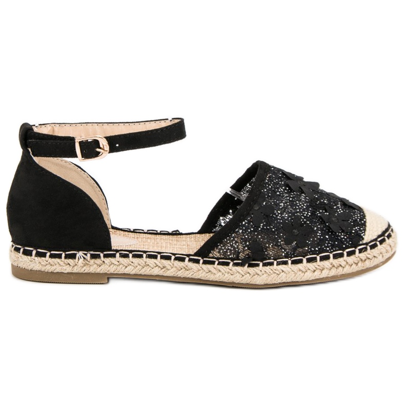 Nio Nio Espadrillas di pizzo nero
