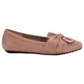 Ballerine in camoscio cipria rosa