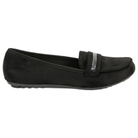 Mocassini casual in pelle scamosciata nero