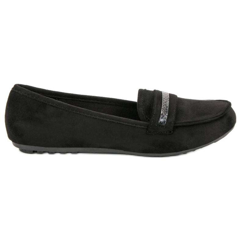 Mocassini casual in pelle scamosciata nero