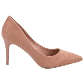 Bestelle Scarpe col tacco in pelle scamosciata cipria rosa