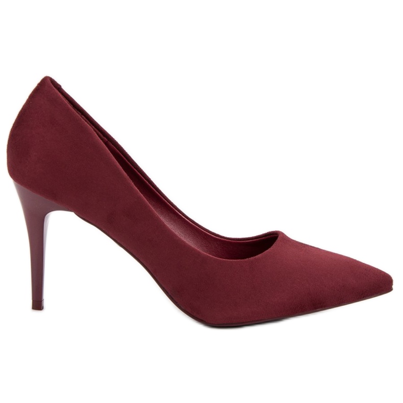 Bestelle Scarpe con tacco scamosciate bordeaux rosso