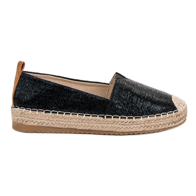 Small Swan Espadrillas lucide nero