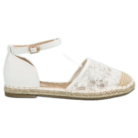 Nio Nio Espadrillas di pizzo bianco