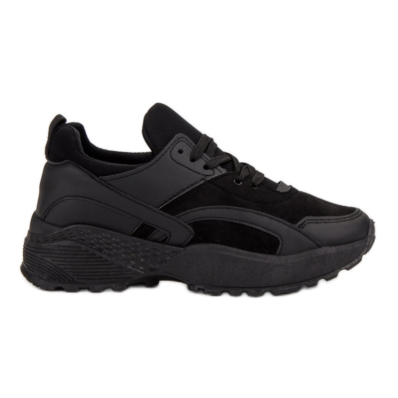 Small Swan Sneakers nere sulla piattaforma nero