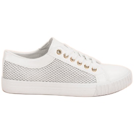 Muto Sneakers Bianche Con Rete bianco